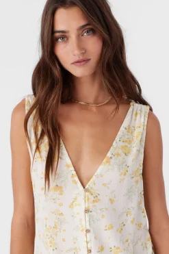 Women O’Neill Tops<JADEN TATIANNA FLORAL TIE-FRONT TOP