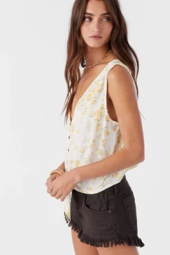 Women O’Neill Tops<JADEN TATIANNA FLORAL TIE-FRONT TOP