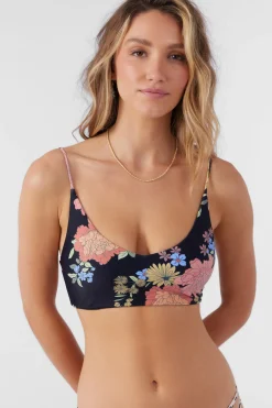 Women O’Neill Crop|Bikini Tops<KALI FLORAL MIDDLES LONGLINE BRALETTE TOP
