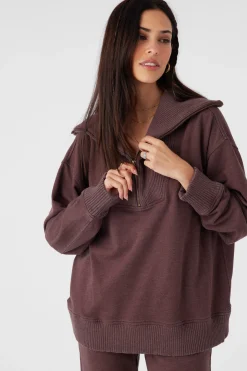 Women O’Neill Sweaters, Hoodies & Fleece<KARMA FRENCH TERRY HALF ZIP PULLOVER