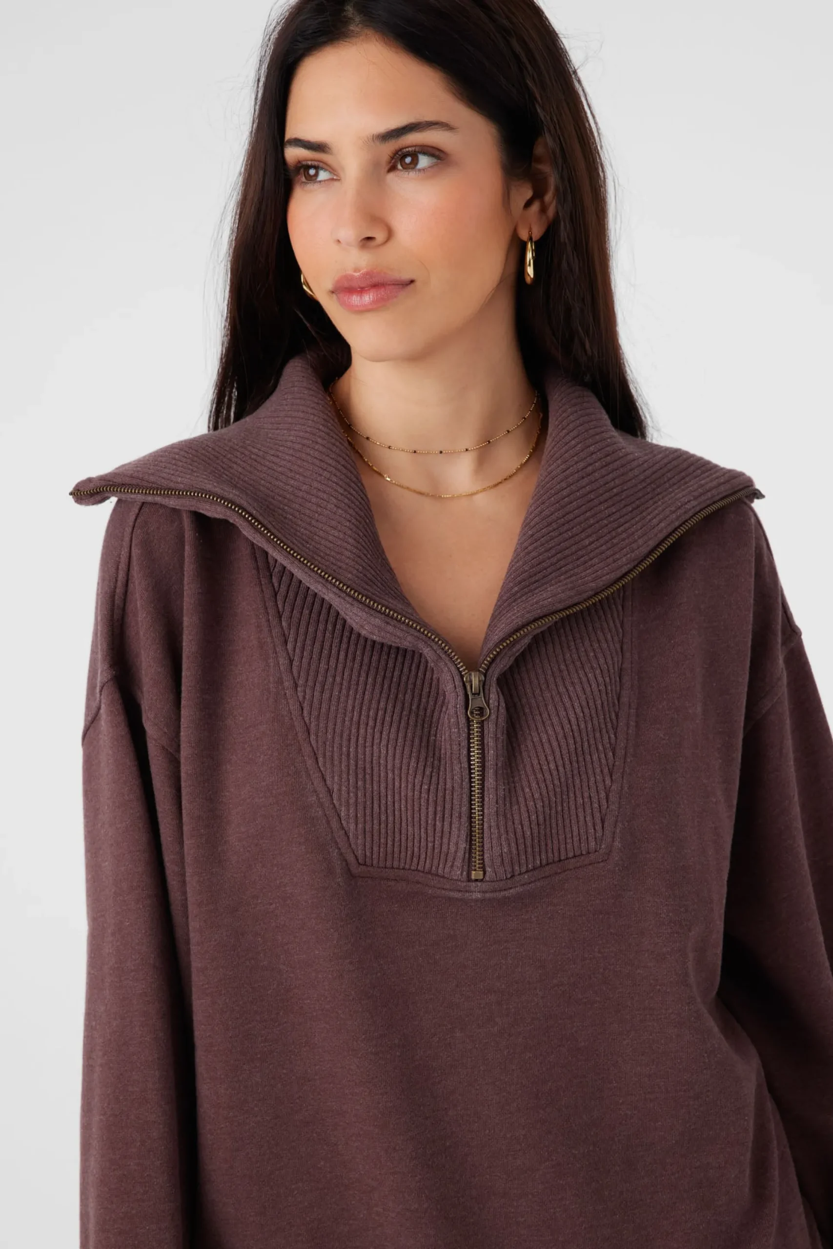 Women O’Neill Sweaters, Hoodies & Fleece<KARMA FRENCH TERRY HALF ZIP PULLOVER