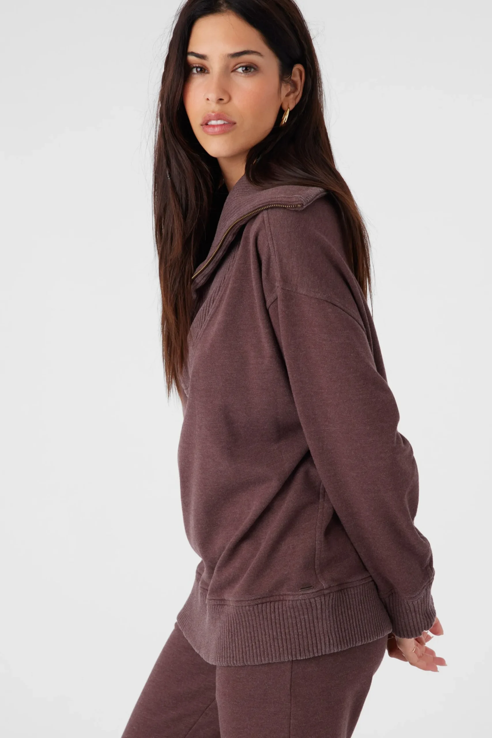 Women O’Neill Sweaters, Hoodies & Fleece<KARMA FRENCH TERRY HALF ZIP PULLOVER