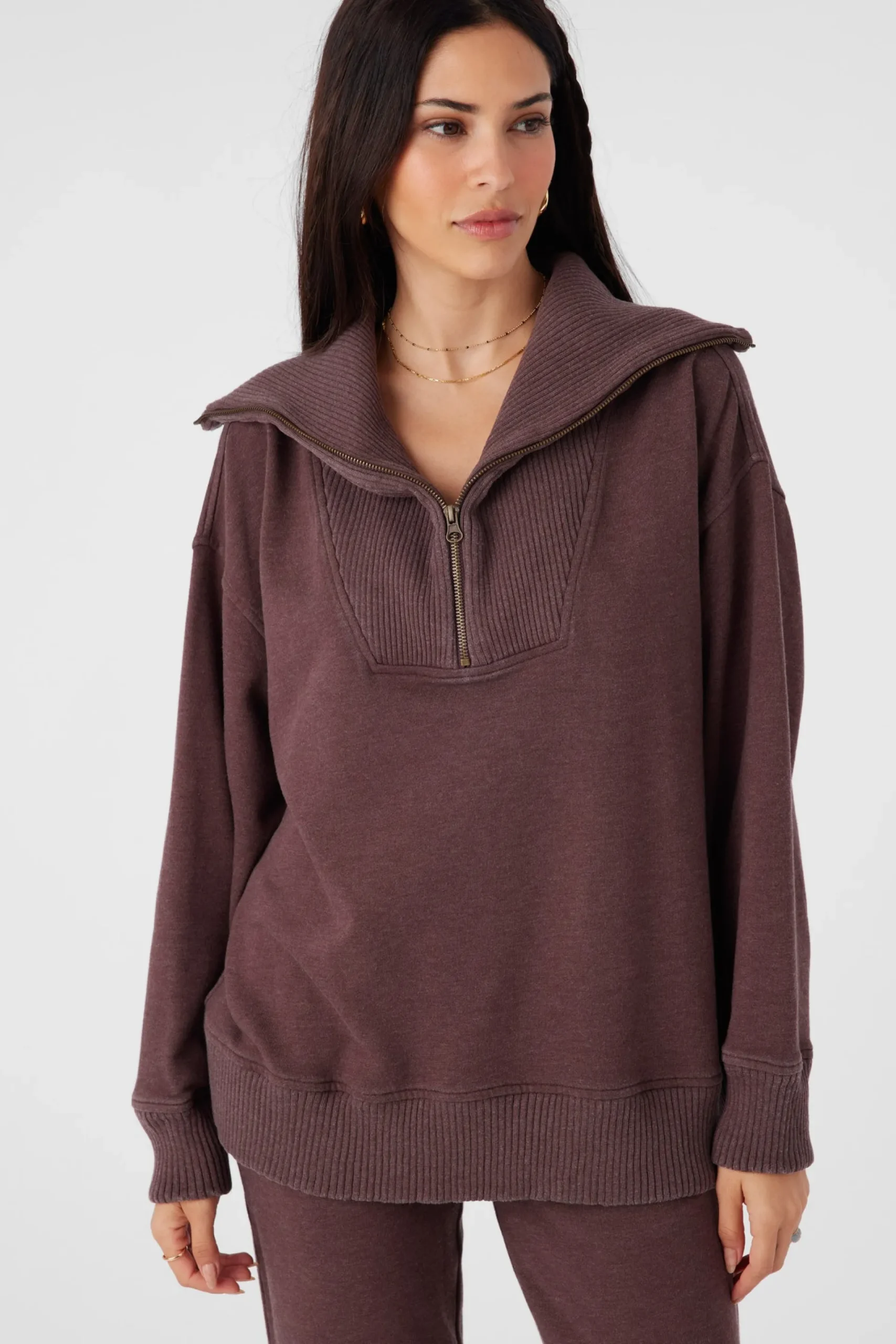 Women O’Neill Sweaters, Hoodies & Fleece<KARMA FRENCH TERRY HALF ZIP PULLOVER