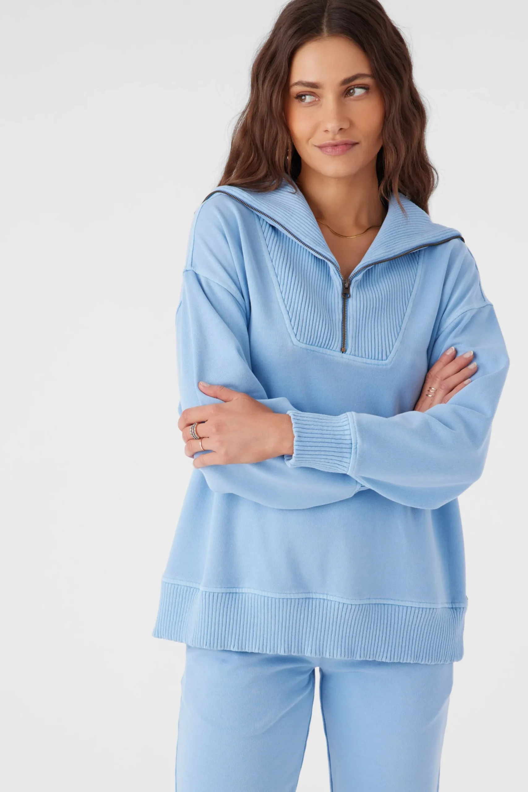 Women O’Neill Sweaters, Hoodies & Fleece<KARMA FRENCH TERRY HALF ZIP PULLOVER