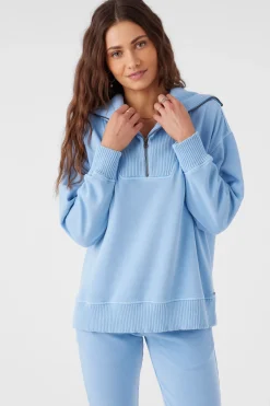 Women O’Neill Sweaters, Hoodies & Fleece<KARMA FRENCH TERRY HALF ZIP PULLOVER