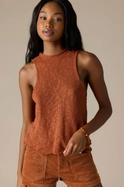 Women O’Neill Sweaters, Hoodies & Fleece<KINSLIE SLUB MOCK NECK SWEATER TANK TOP