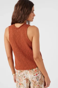 Women O’Neill Sweaters, Hoodies & Fleece<KINSLIE SLUB MOCK NECK SWEATER TANK TOP