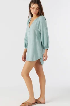 Women O’Neill Cover-Ups<KRYSTEN CRINKLE DOUBLE GAUZE TUNIC SWIM COVER-UP