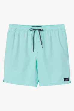 O’Neill Side Pockets<LENNOX HERMOSA SOLID ELASTIC WAIST 17" SWIM TRUNKS