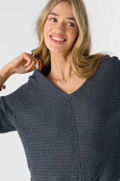 Women O’Neill Sweaters, Hoodies & Fleece<MARINA COTTON SLUB V-NECK SWEATER