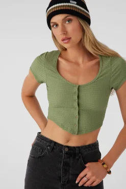 Women O’Neill Tops<MARLENA TEXTURED KNIT CROP TOP