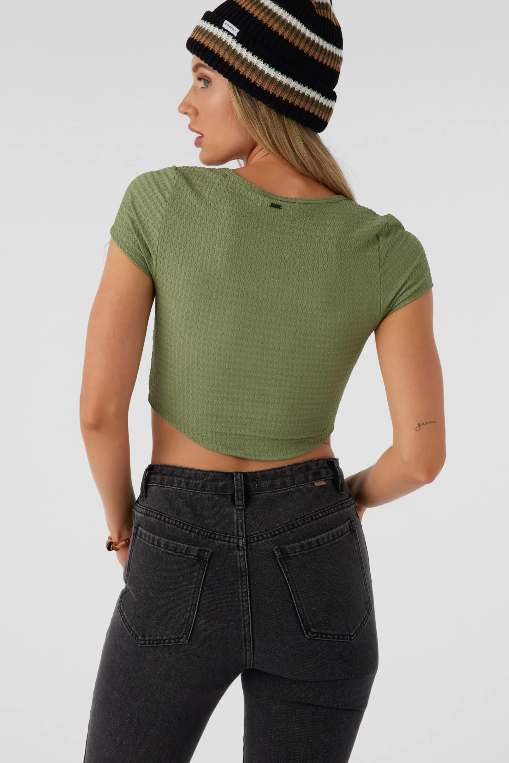 Women O’Neill Tops<MARLENA TEXTURED KNIT CROP TOP