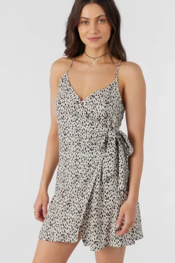 Women O’Neill Dresses<MARLO DREA ANIMAL WRAP DRESS