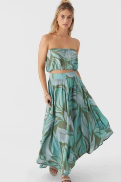 Women O’Neill Bottoms<MARNIE LORETTA PRINT MIDI SKIRT