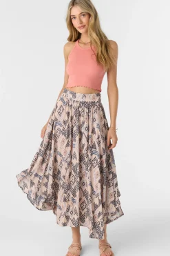 Women O’Neill Bottoms<MARNIE PALMER PRINT MIDI SKIRT