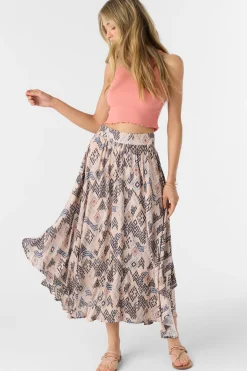 Women O’Neill Bottoms<MARNIE PALMER PRINT MIDI SKIRT