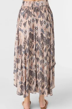 Women O’Neill Bottoms<MARNIE PALMER PRINT MIDI SKIRT
