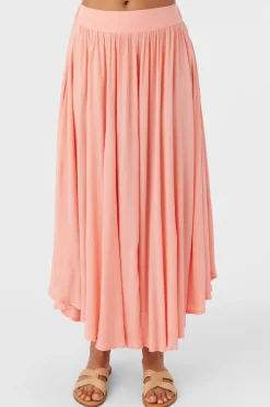 Women O’Neill Bottoms<MARNIE SOLID MIDI SKIRT