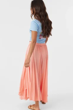 Women O’Neill Bottoms<MARNIE SOLID MIDI SKIRT