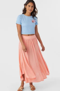 Women O’Neill Bottoms<MARNIE SOLID MIDI SKIRT