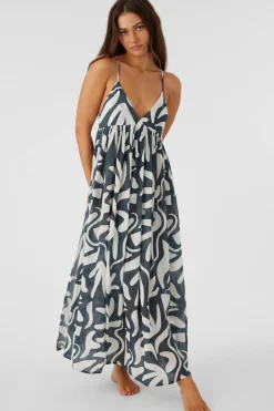 Women O’Neill Cover-Ups<MEL MAXI BEACH HUT GEO SWIM COVER-UP DRESS