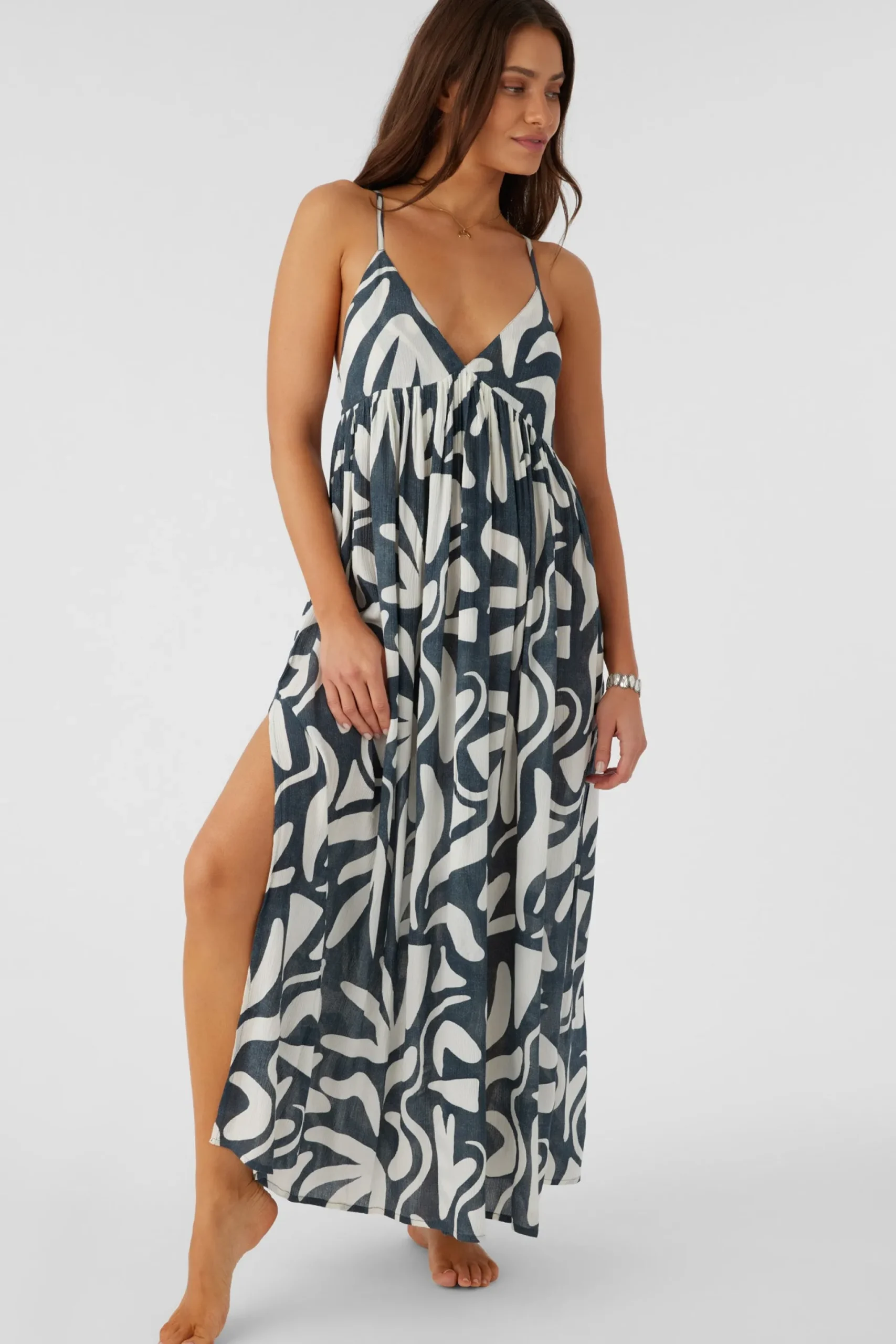 Women O’Neill Cover-Ups<MEL MAXI BEACH HUT GEO SWIM COVER-UP DRESS