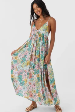 Women O’Neill Cover-Ups<MEL MAXI JANIS FLORAL SWIM COVER-UP DRESS