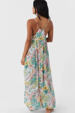 Women O’Neill Cover-Ups<MEL MAXI JANIS FLORAL SWIM COVER-UP DRESS