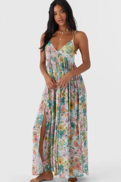 Women O’Neill Cover-Ups<MEL MAXI JANIS FLORAL SWIM COVER-UP DRESS