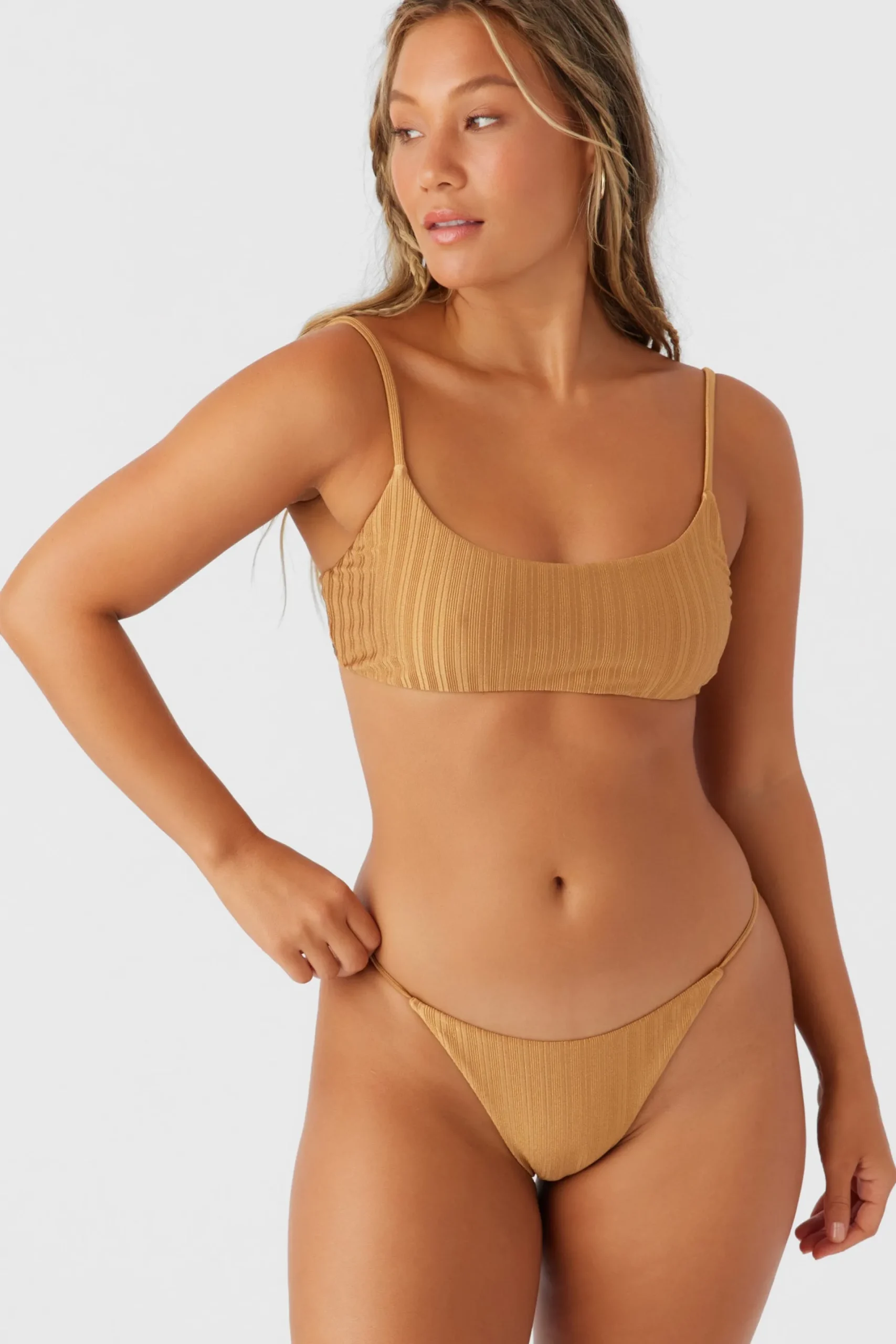 Women O’Neill Bralette|Bikini Tops<MIZI METALLIC RIB SURFSIDE BRALETTE TOP