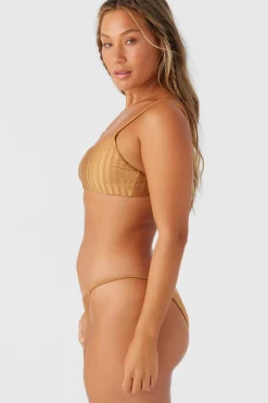Women O’Neill Bralette|Bikini Tops<MIZI METALLIC RIB SURFSIDE BRALETTE TOP