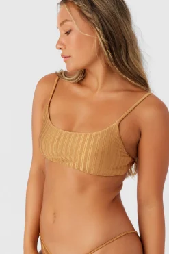 Women O’Neill Bralette|Bikini Tops<MIZI METALLIC RIB SURFSIDE BRALETTE TOP