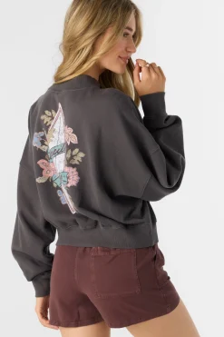 Women O’Neill Sweaters, Hoodies & Fleece<MOMENT CREW NECK CROPPED FLEECE