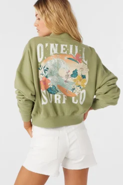 Women O’Neill Sweaters, Hoodies & Fleece<MOMENT CREW NECK CROPPED FLEECE