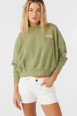 Women O’Neill Sweaters, Hoodies & Fleece<MOMENT CREW NECK CROPPED FLEECE