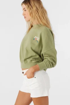 Women O’Neill Sweaters, Hoodies & Fleece<MOMENT CREW NECK CROPPED FLEECE