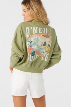 Women O’Neill Sweaters, Hoodies & Fleece<MOMENT CREW NECK CROPPED FLEECE