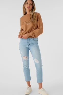 Women O’Neill Sweaters, Hoodies & Fleece<MOMENT CREW NECK CROPPED FLEECE
