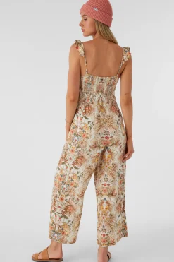 Women O’Neill Jumpsuits & Rompers<MONYCA SOFIA FLORAL FLUTTER TANK JUMPSUIT