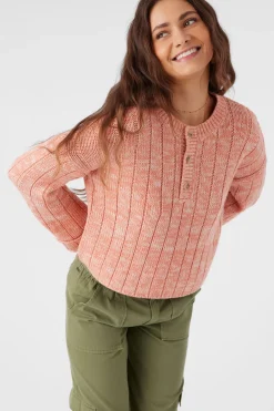 Women O’Neill Sweaters, Hoodies & Fleece<OCEANFRONT HENLEY LONG SLEEVE SWEATER