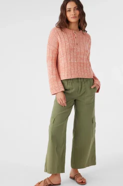 Women O’Neill Sweaters, Hoodies & Fleece<OCEANFRONT HENLEY LONG SLEEVE SWEATER