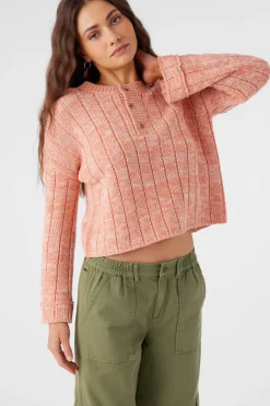 Women O’Neill Sweaters, Hoodies & Fleece<OCEANFRONT HENLEY LONG SLEEVE SWEATER