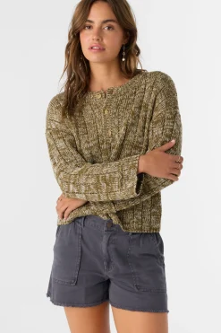 Women O’Neill Sweaters, Hoodies & Fleece<OCEANFRONT HENLEY LONG SLEEVE SWEATER