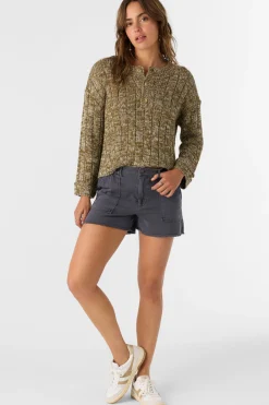 Women O’Neill Sweaters, Hoodies & Fleece<OCEANFRONT HENLEY LONG SLEEVE SWEATER