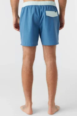 O’Neill Side Pockets|Swim Trunks<O'RIGINALS SOLID ELASTIC WAIST 16" SWIM TRUNKS