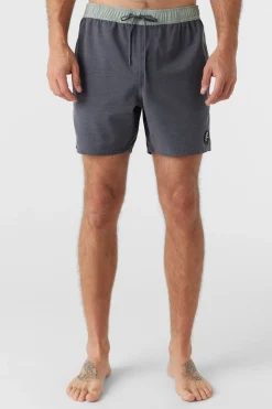 O’Neill Side Pockets<O'RIGINALS SOLID ELASTIC WAIST 16" SWIM TRUNKS
