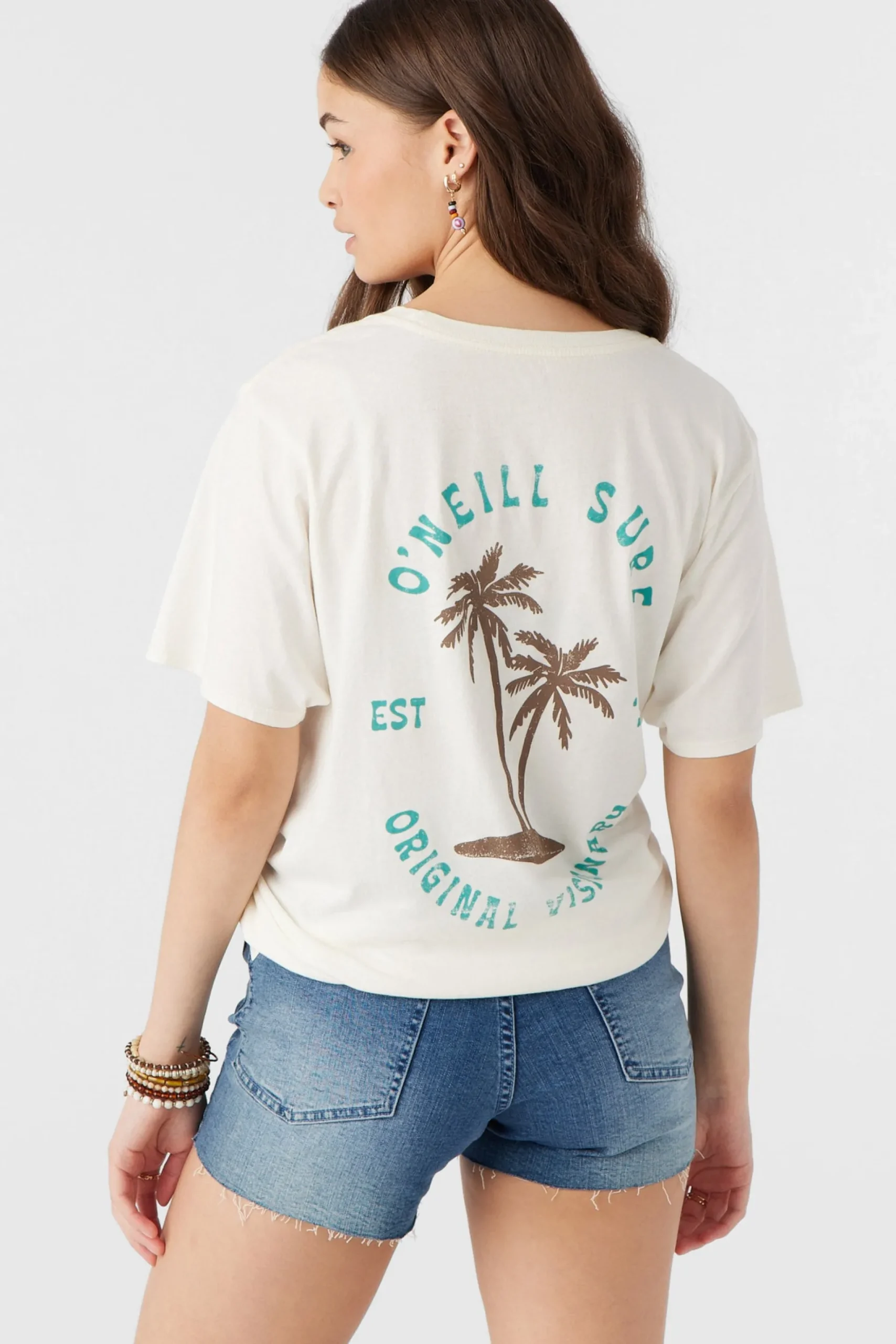 Women O’Neill Graphic Tees & Tanks<PALM EMBLEM TEE
