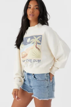 Women O’Neill Sweaters, Hoodies & Fleece<ROAM SLOW MOMENT CROP FLEECE