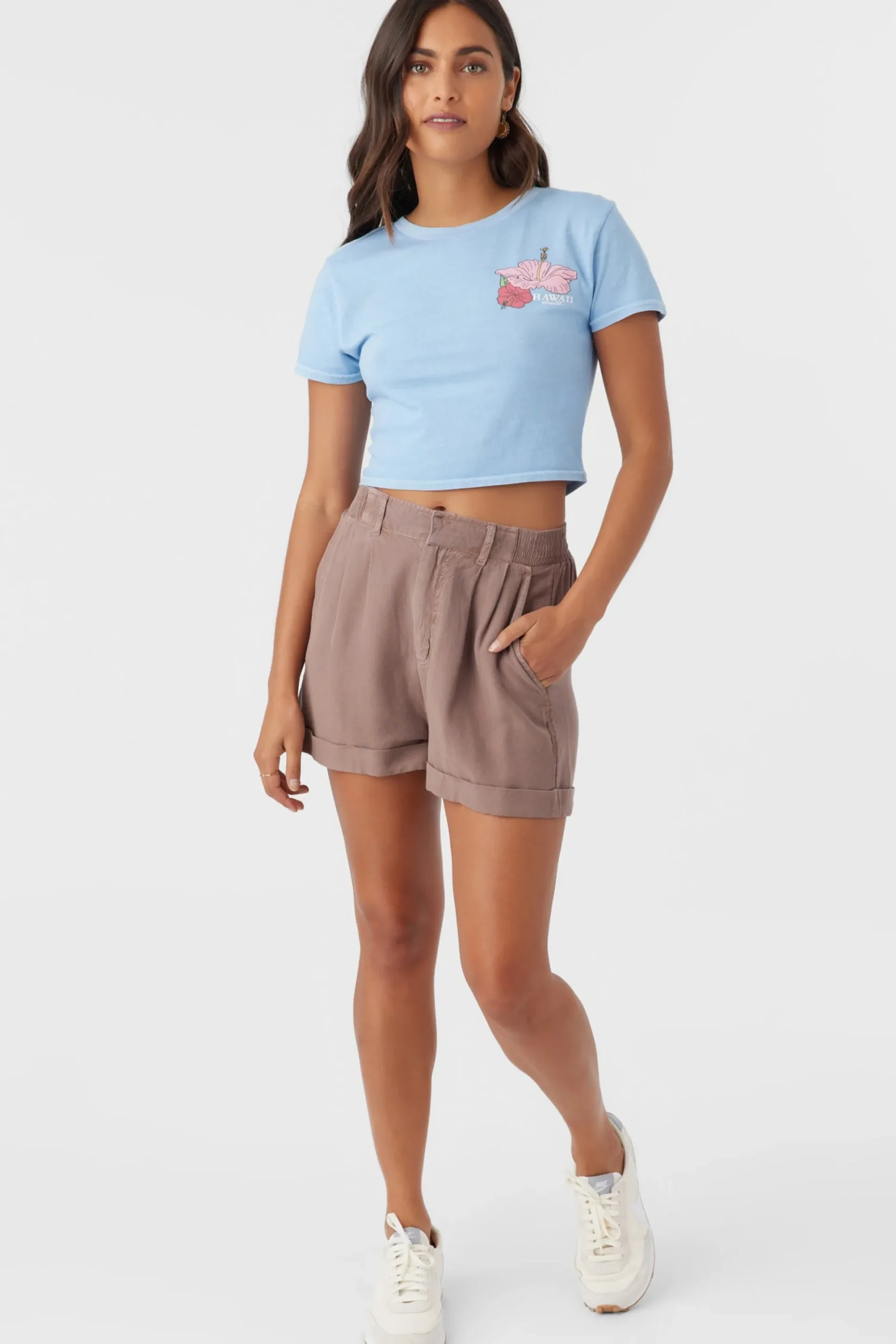 Women O’Neill Bottoms<ROWAN LINEN BLEND SHORTS