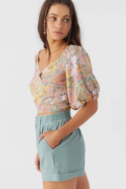 Women O’Neill Bottoms<ROWAN LINEN BLEND SHORTS